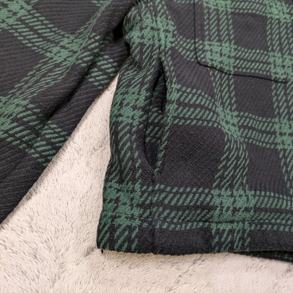Madewell Jacket Women's XL Green Plaid Flannel Boxy Button Up Shirt Heavy - Picture 2 of 9